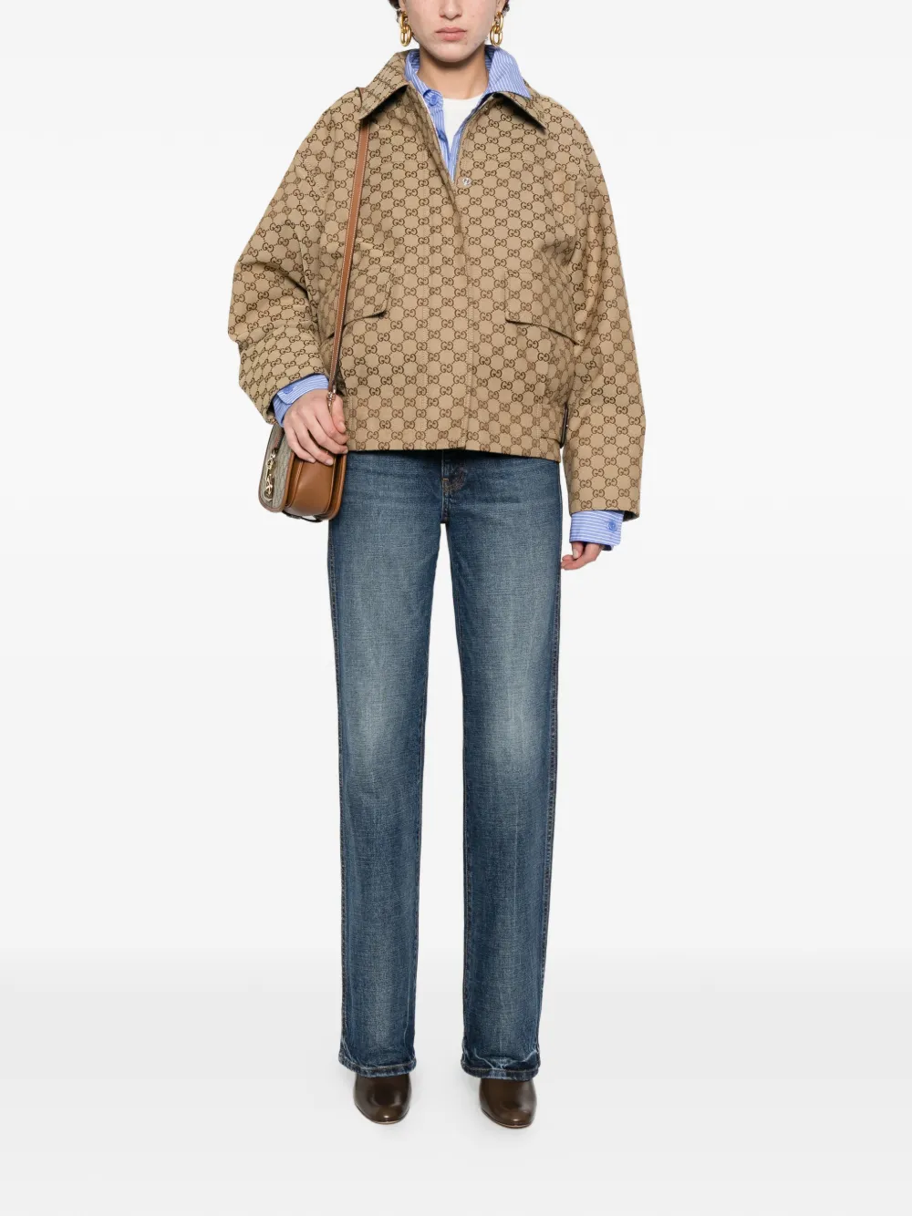  Gucci Logo-monogram Jacket - Neutrals 