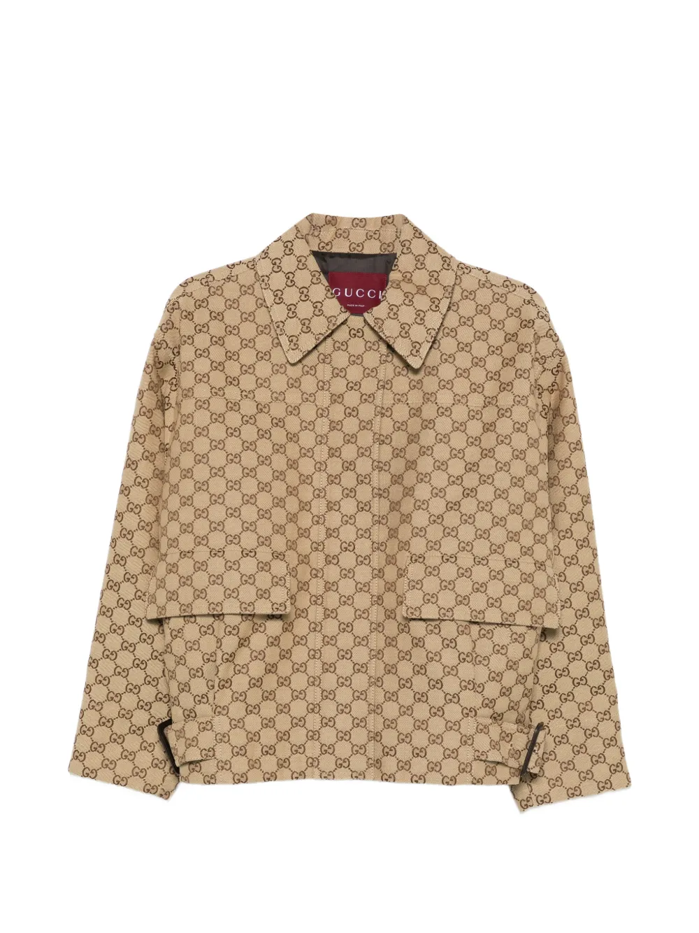 Gucci logo-monogram jacket - Nude