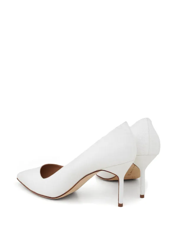 Manolo Blahnik ポインテッドトゥ パンプス | ホワイト | FARFETCH JP
