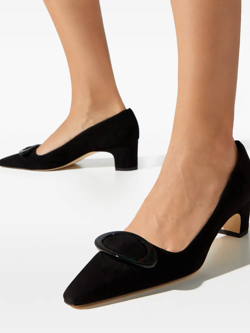Manolo Blahnik Fenix pumps met puntige neus Zwart