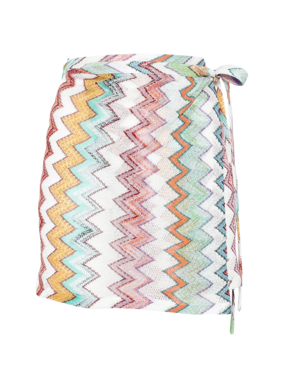 Missoni zigzag-pattern mini skirt - Bianco