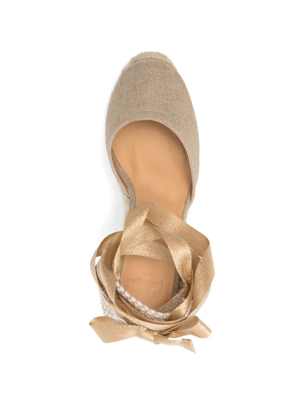 Castañer Carina espadrilles met sleehak Beige
