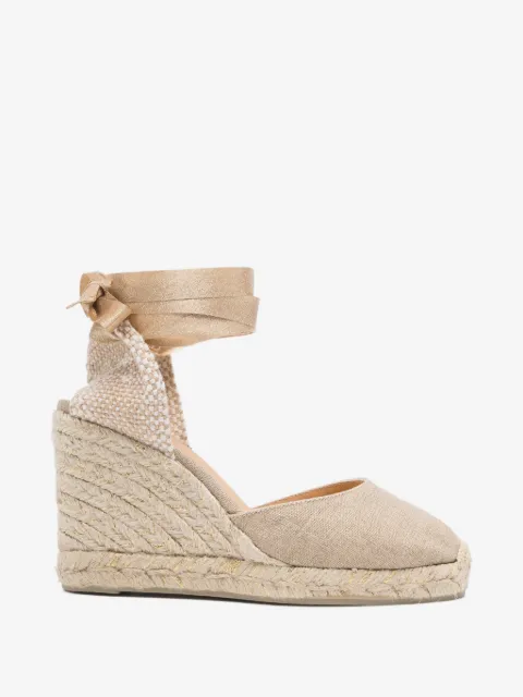 Castañer Carina tie-fastening wedge espadrilles