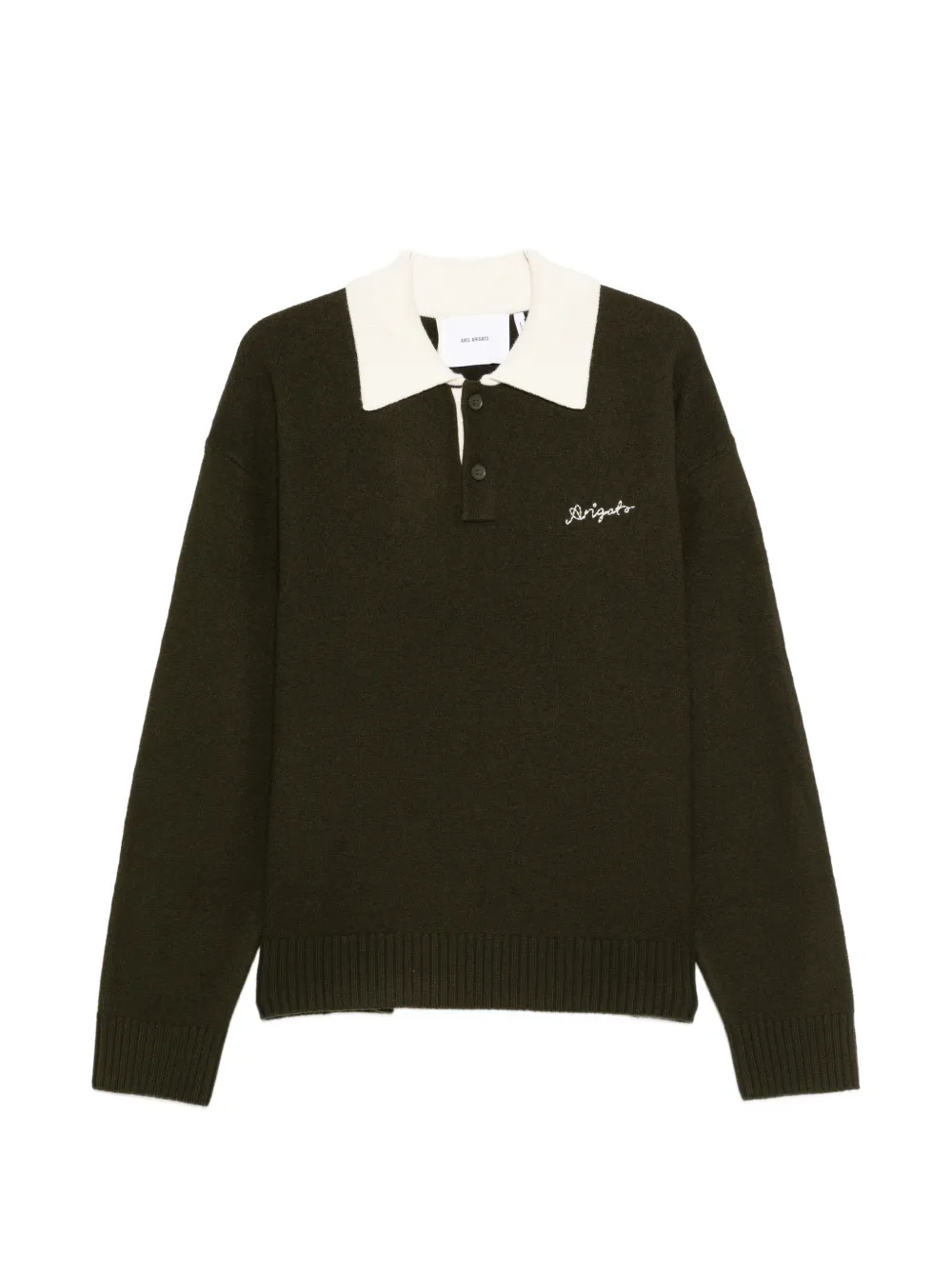 Axel Arigato long-sleeve polo sweater – Green