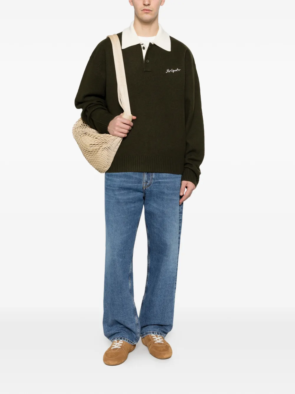 Axel Arigato long-sleeve polo sweater | Knitted Sweaters