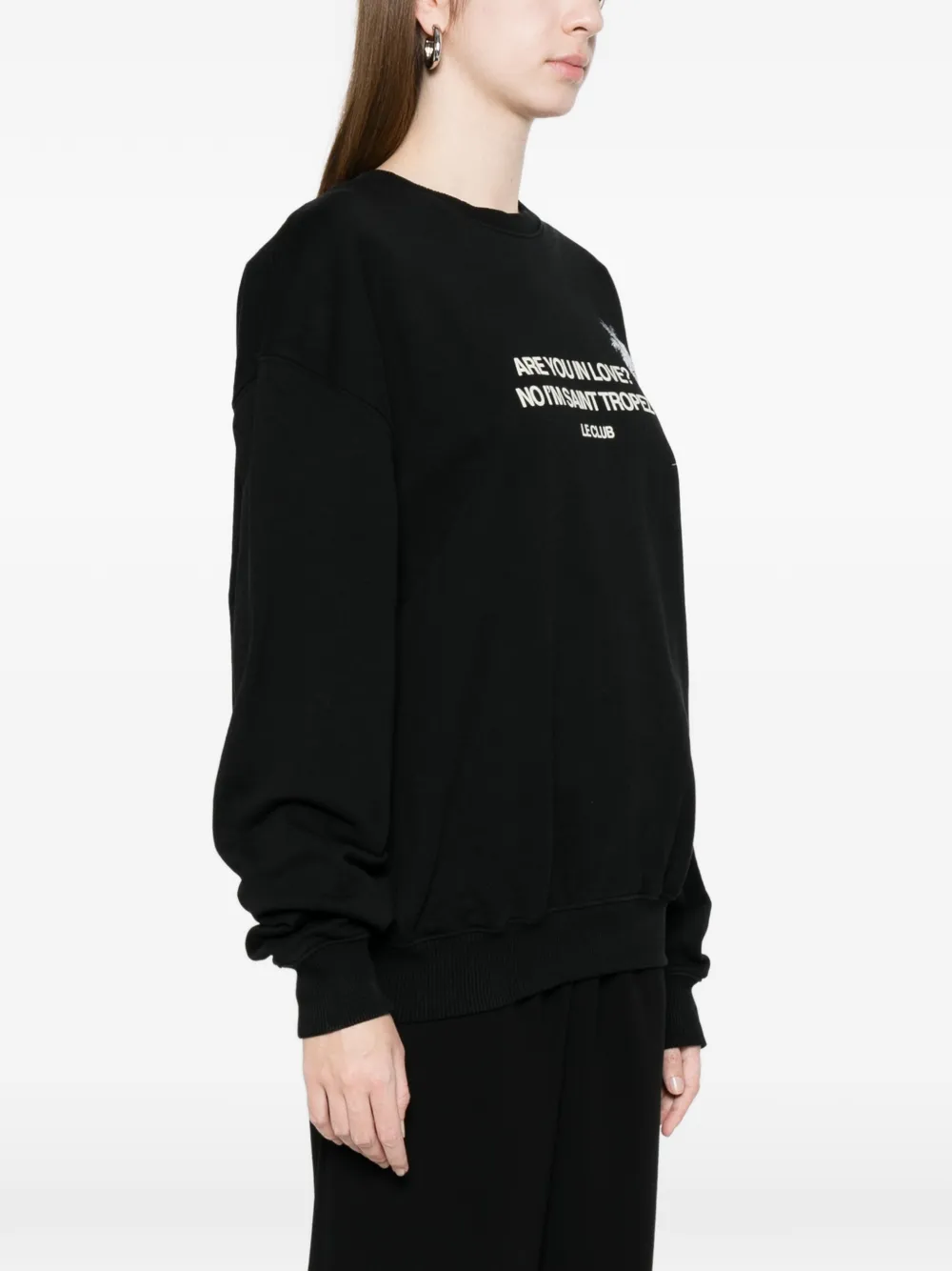  Elite Palm Print Sweatshirt - Black 