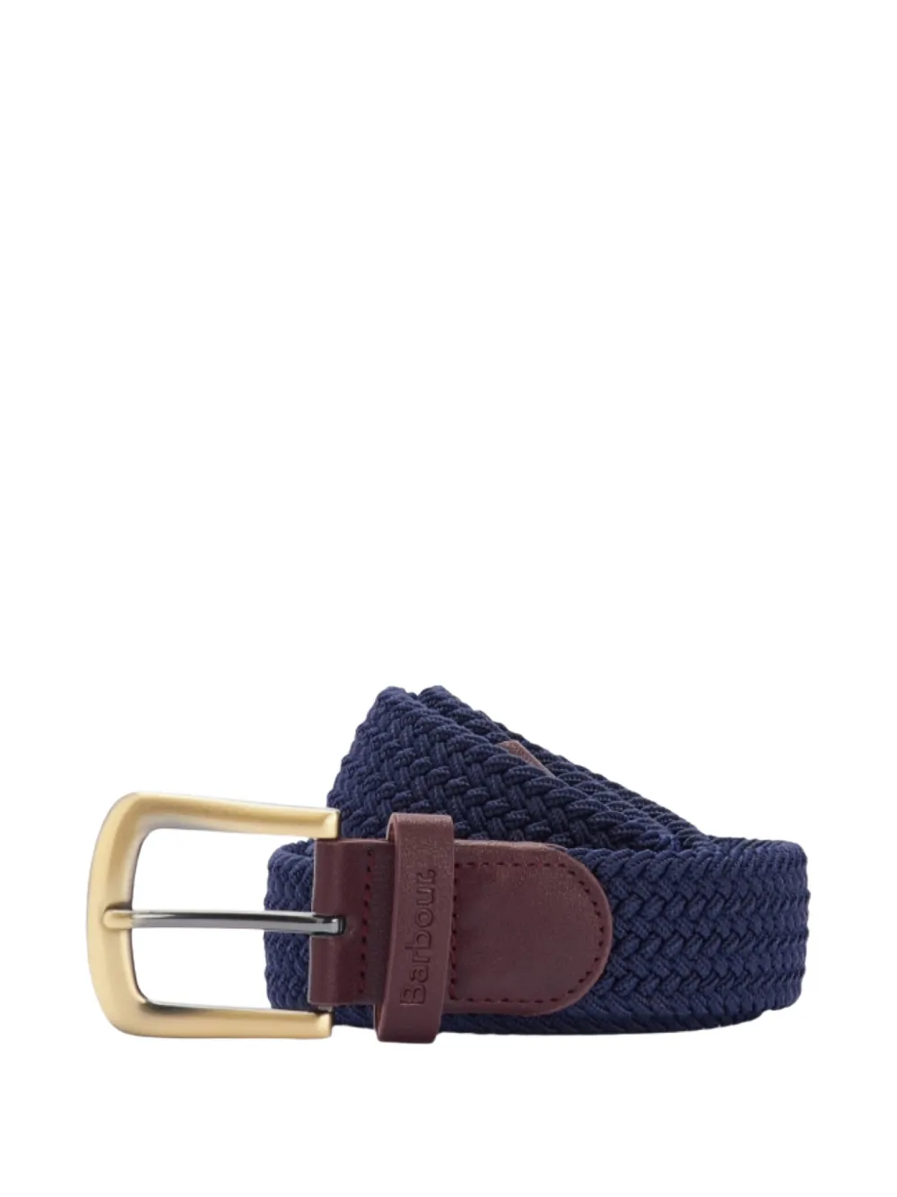 Barbour woven leather-trim belt - Blu