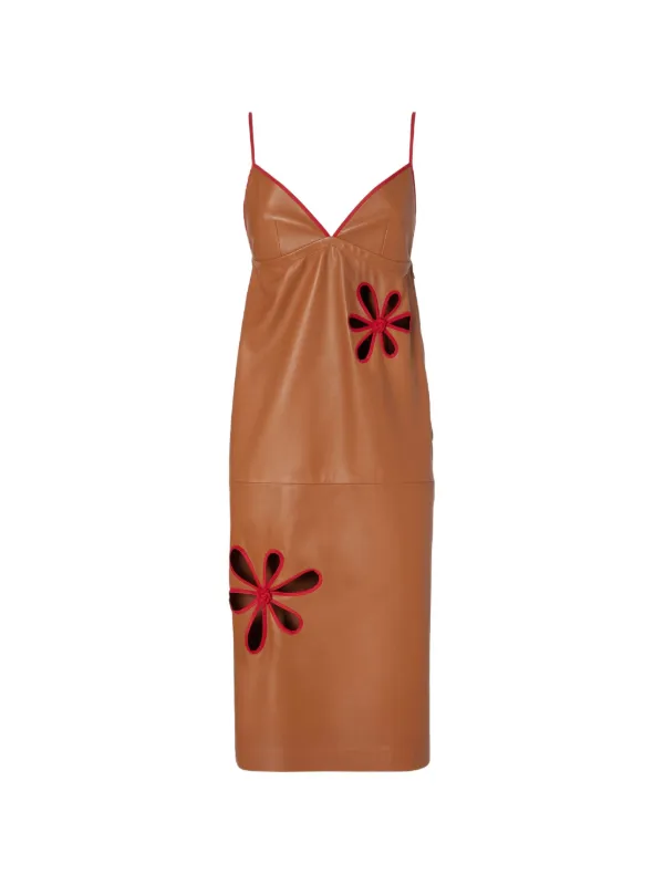 Fendi V-neck Dress in Brown