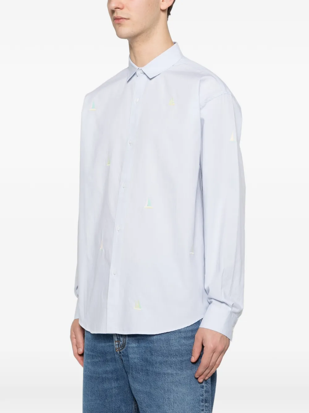 Breteuil Sailboat-Embroidered Shirt