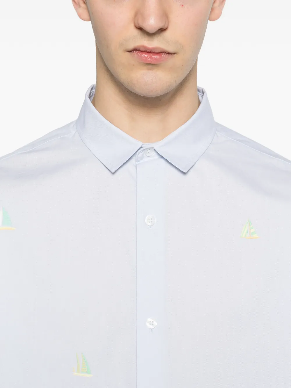 Breteuil Sailboat-Embroidered Shirt