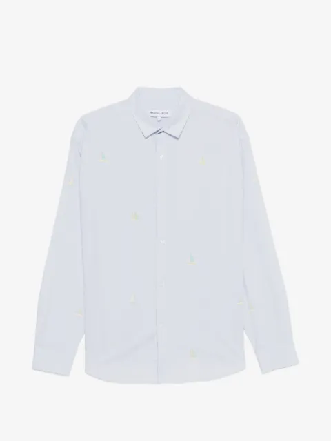 Maison Labiche Breteuil Hemd mit Segelboot-Stickerei