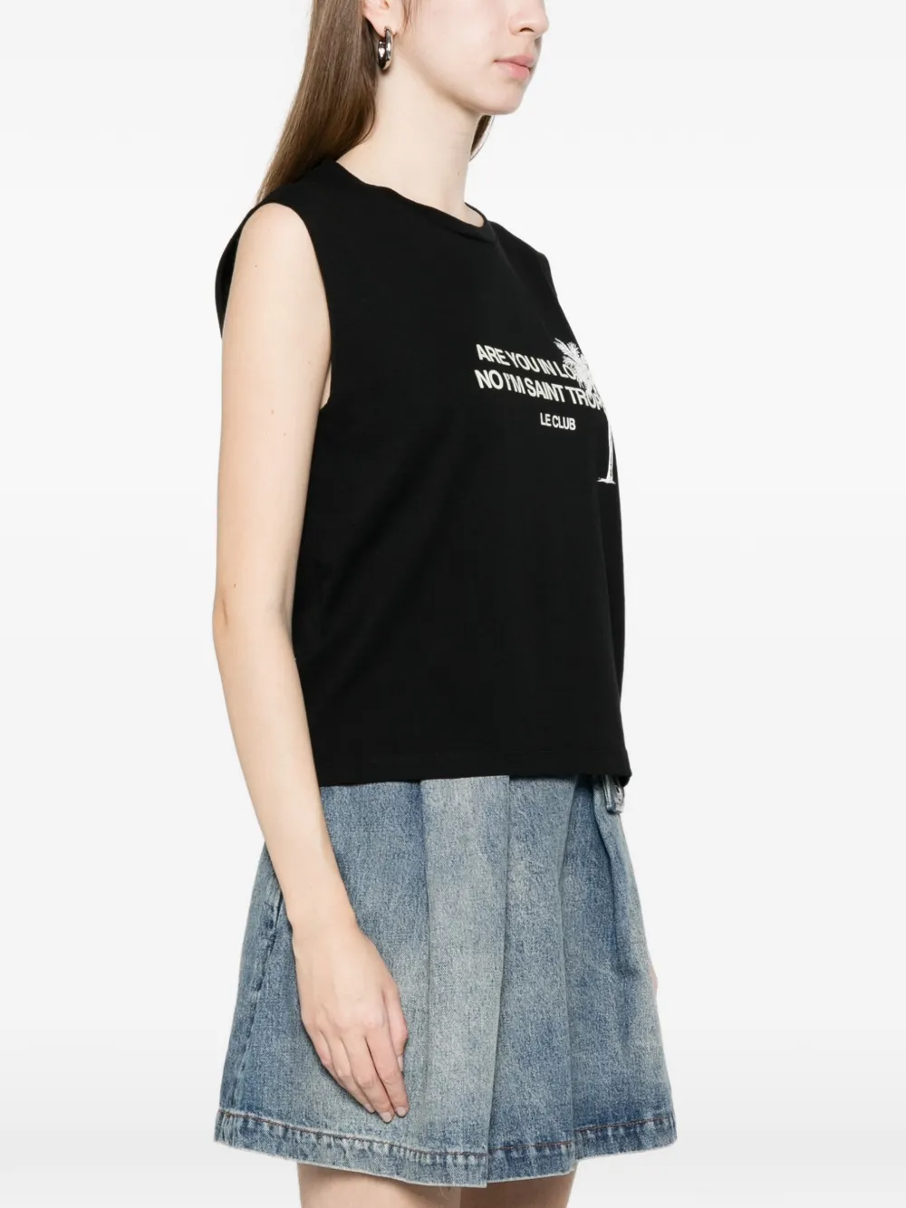  Elite Palm-motif Vest - Black 