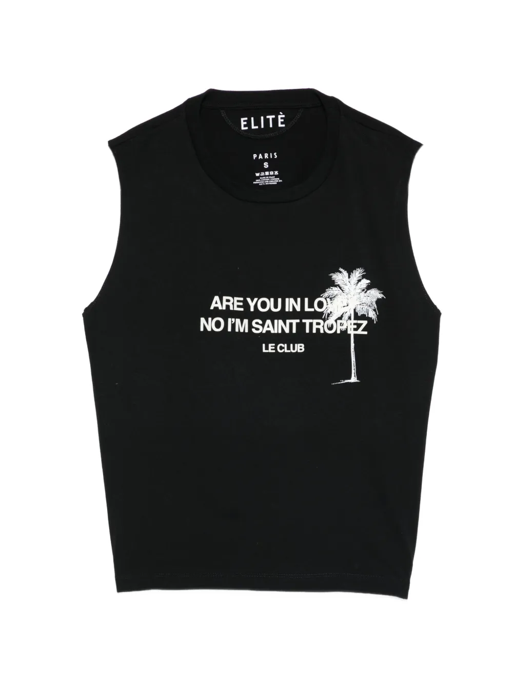 Elite Canotta con motivo palma - Nero