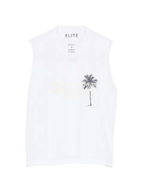 Elite chaleco con palmeras estampadas
