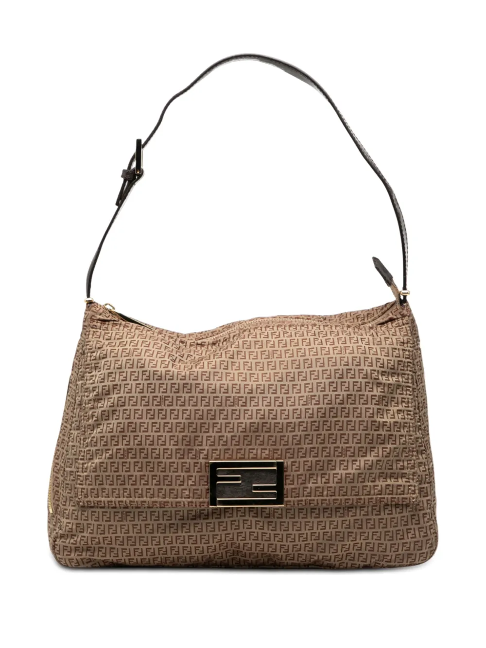 Fendi Pre-Owned 2010-2026 Micro Zucchino Canvas Mamma Forever shoulder bag - Marrone