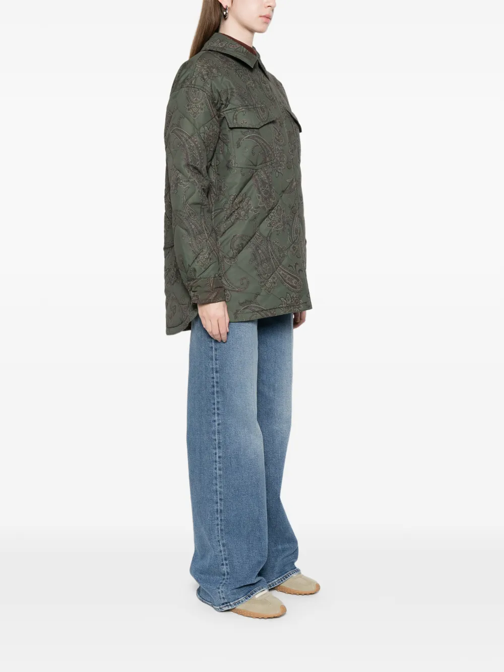  Mc2 Saint Barth Paisley Quilted Jacket - Green 