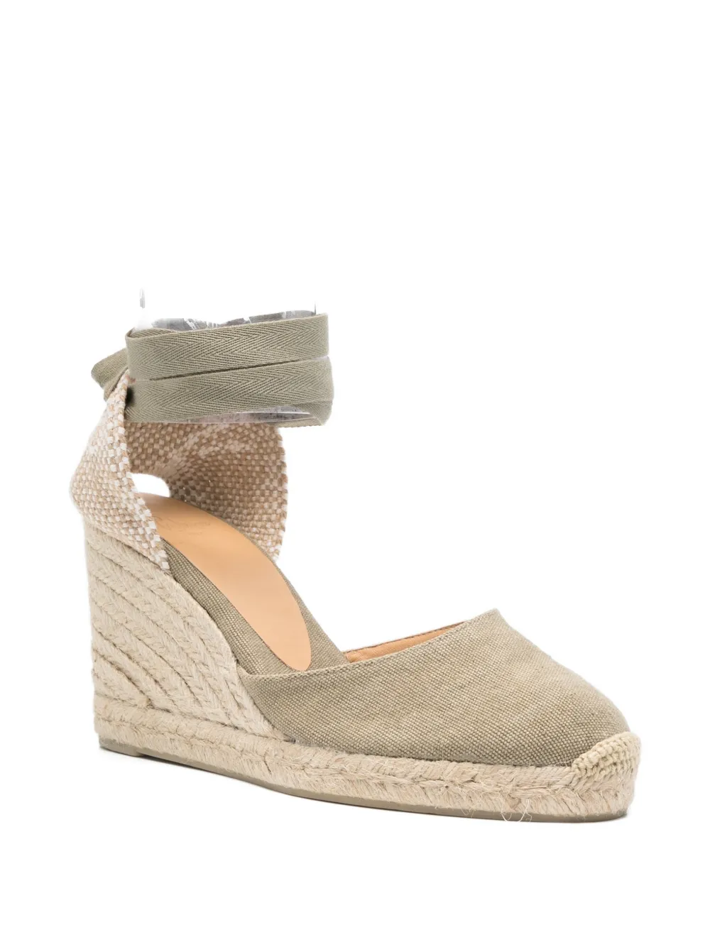 Castañer Carina espadrilles met gestrikte enkels Groen