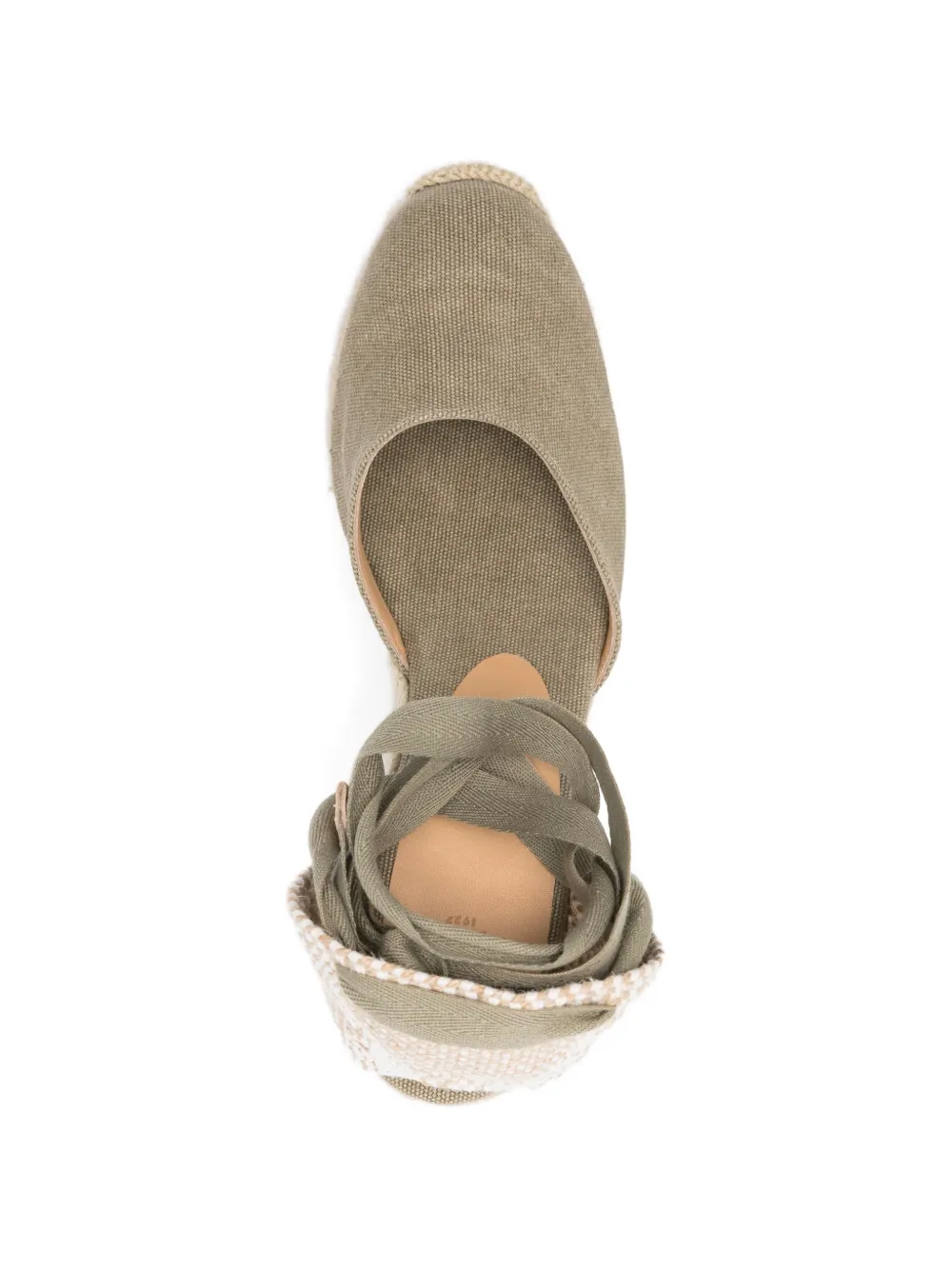Castañer Carina espadrilles met gestrikte enkels Groen