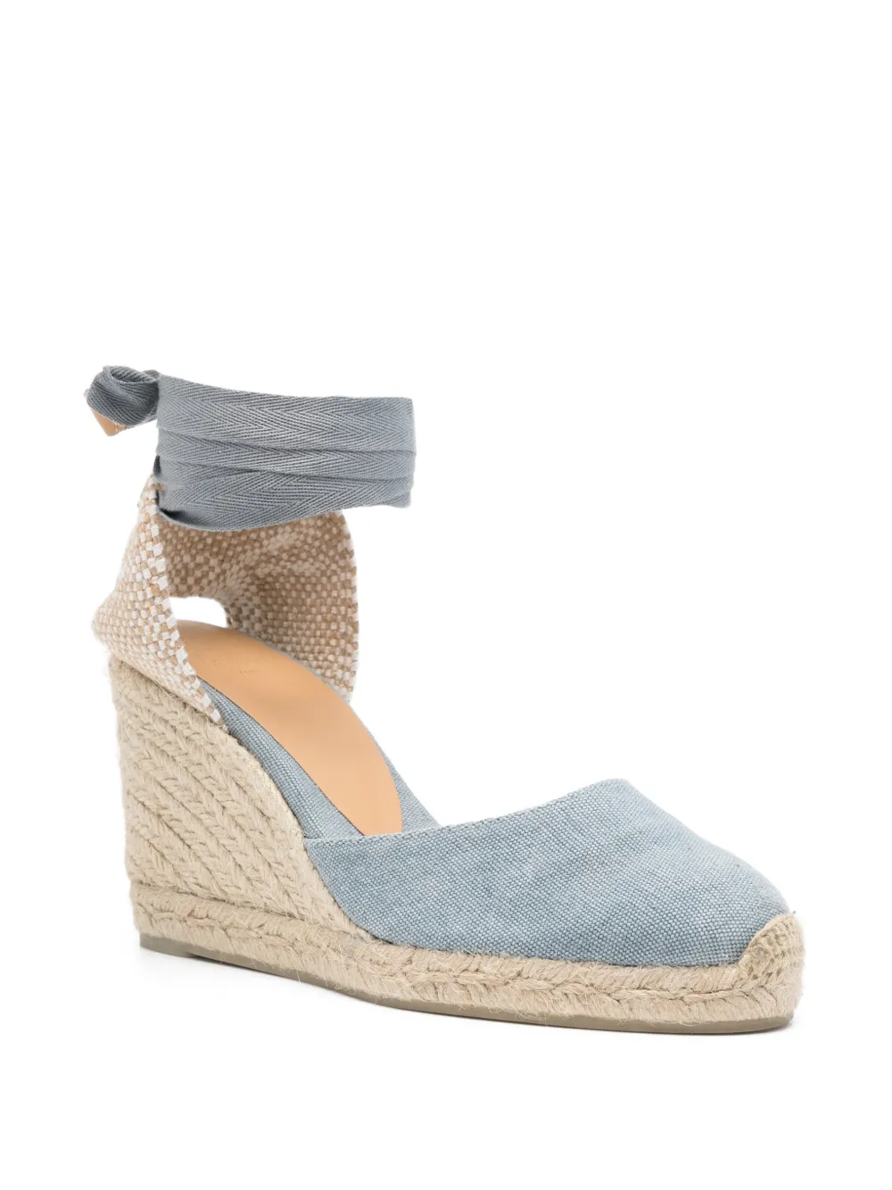 Castañer Carina espadrilles met strik Blauw