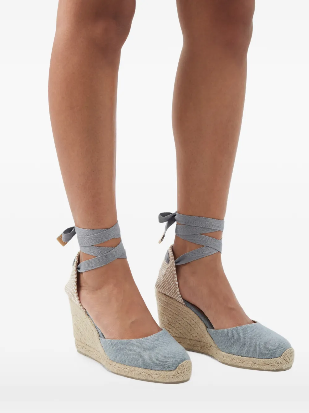Castañer Carina espadrilles met strik Blauw