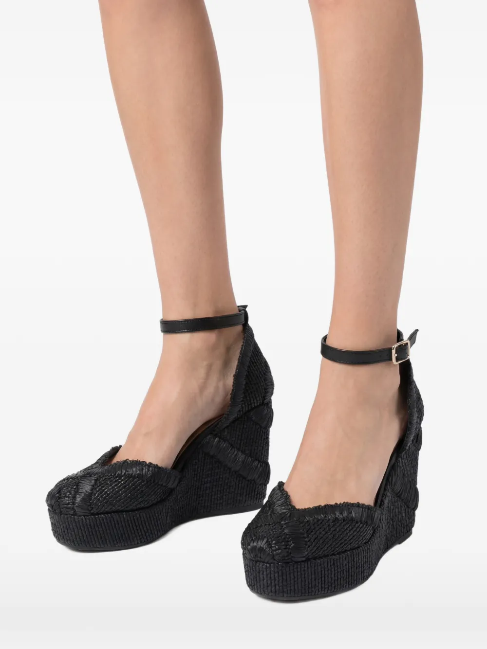 Castañer Charmie espadrilles met plateauzool Zwart