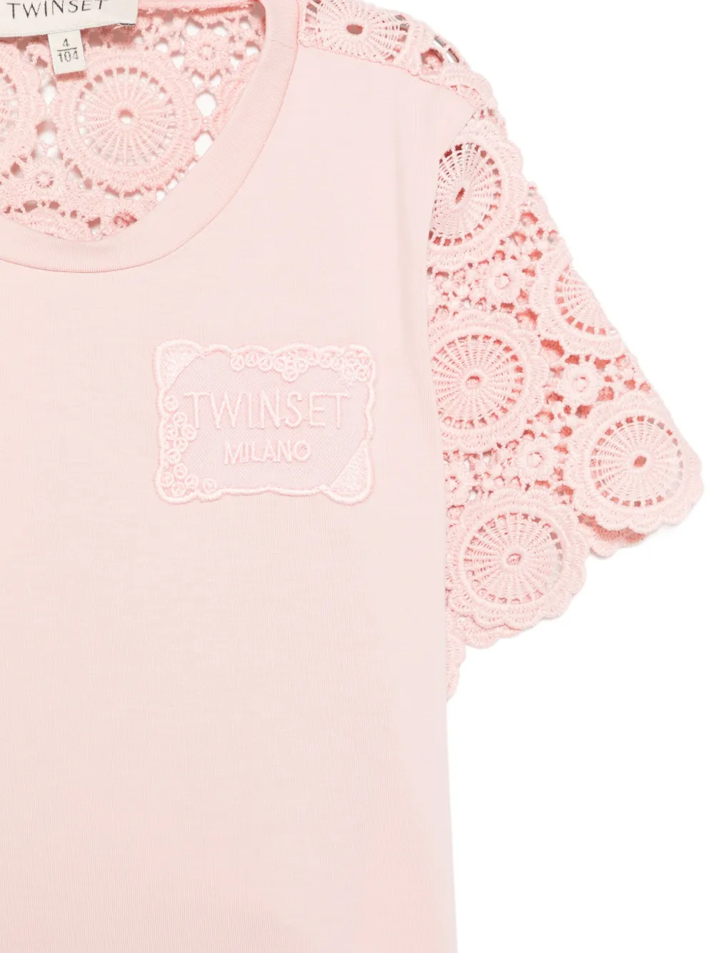 TWINSET Kids Gehaakte top met applicatie Roze
