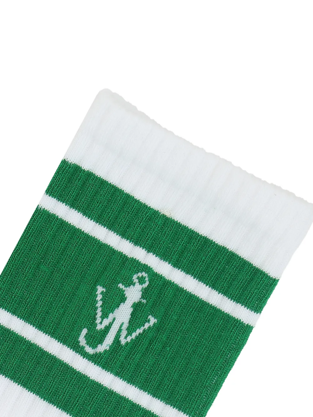 Jw Anderson Anchor-intarsia Socks - Green 