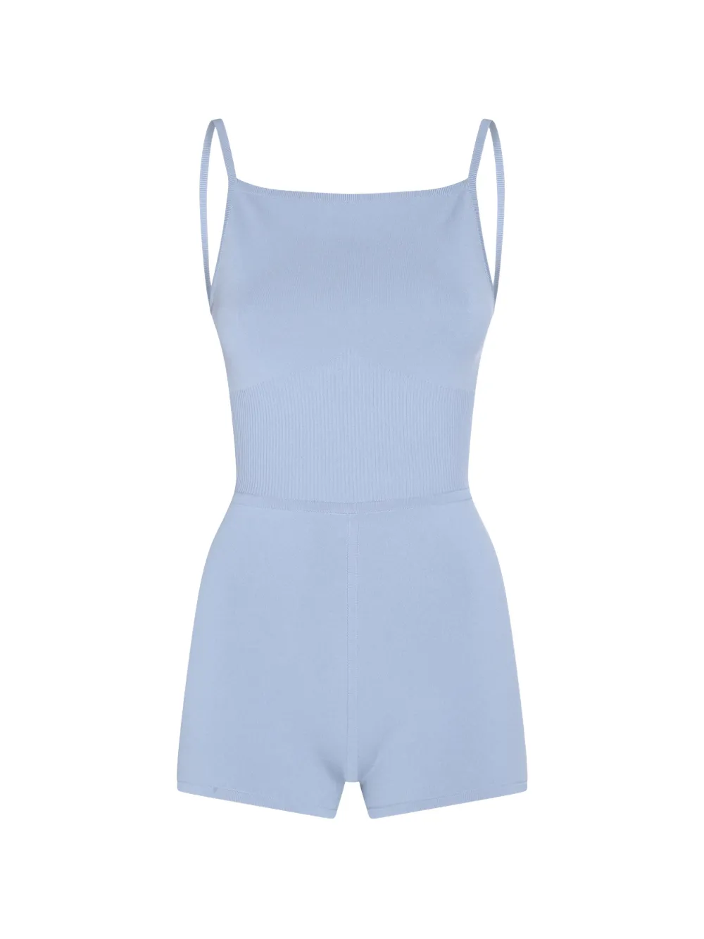 Max Mara ribbed straps playsuit - Blue