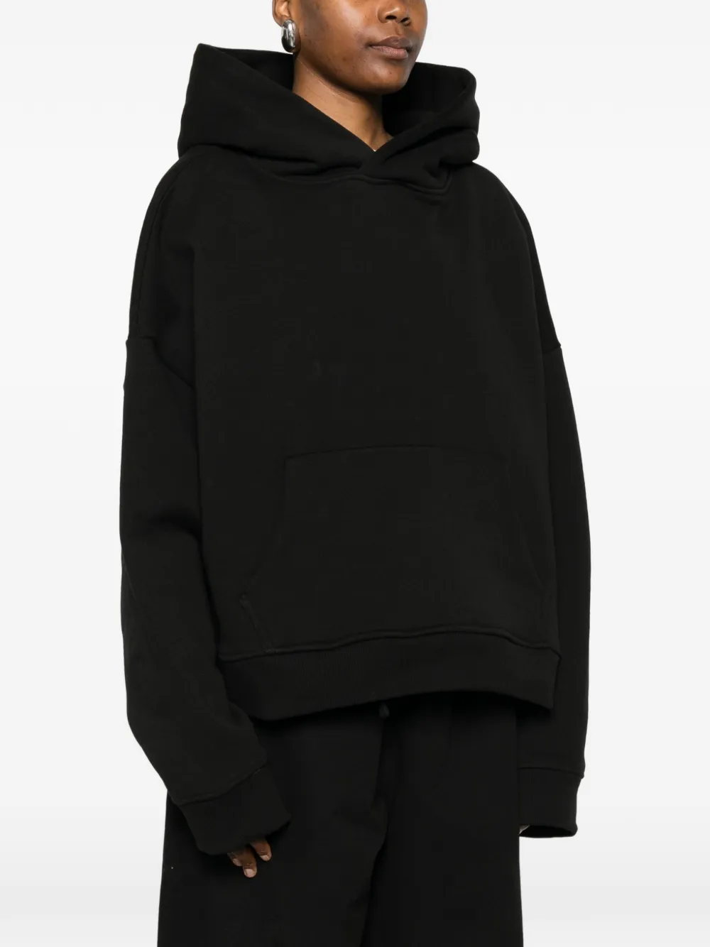  Entire Studios Cotton Pouch Hoodie - Black 