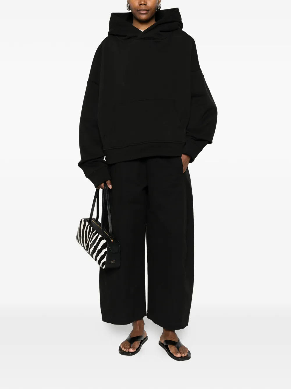  Entire Studios Cotton Pouch Hoodie - Black 