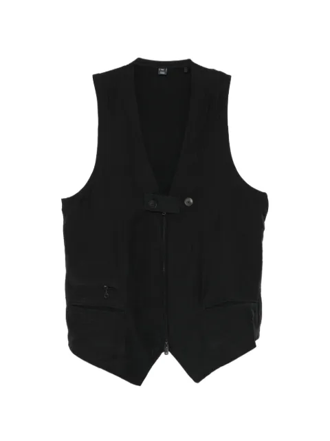 Y-3 button zip vest