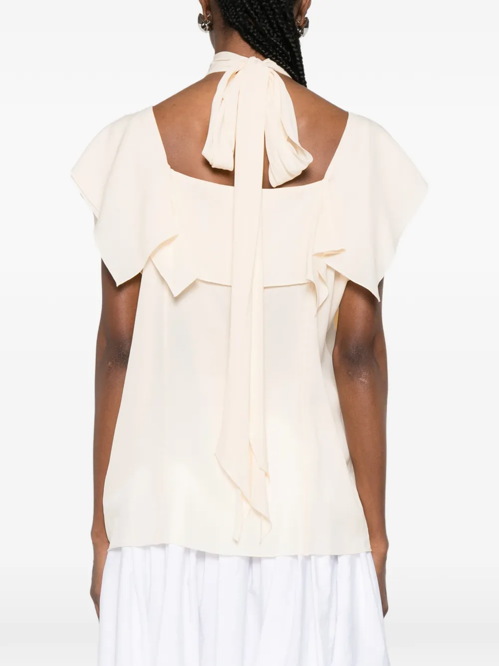 Lanvin Blouse met ruches Beige