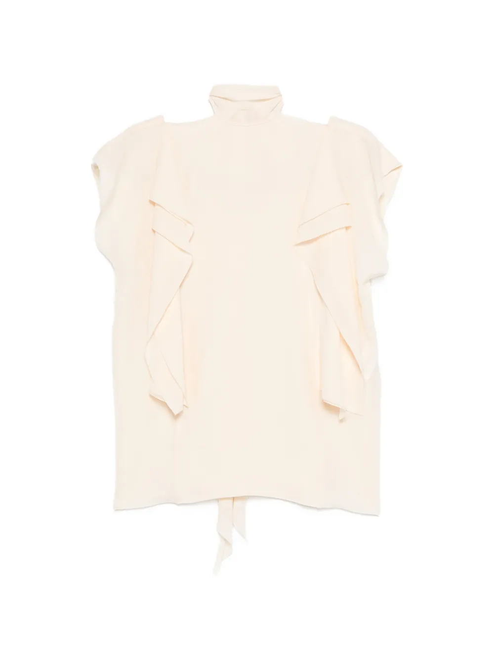 Lanvin ruffled tie blouse - Toni neutri