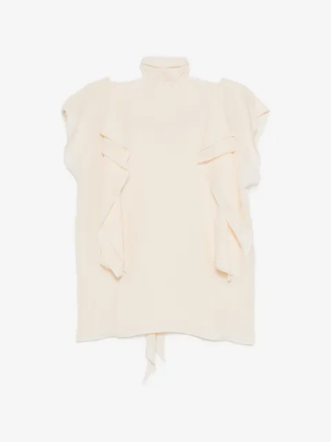 Lanvin ruffled tie blouse