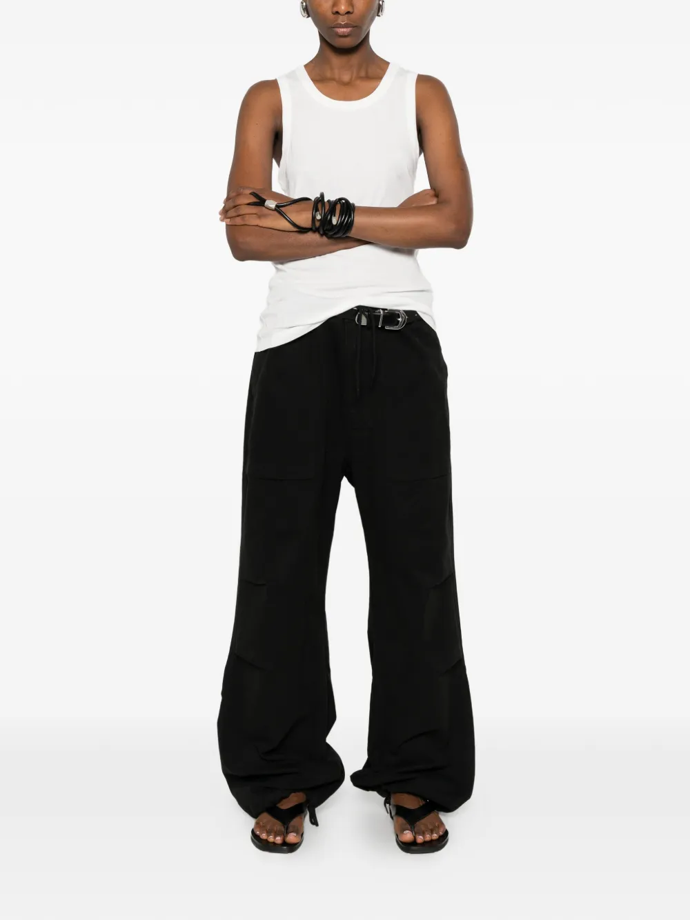  Entire Studios Crewneck Sleeveless Top - White 