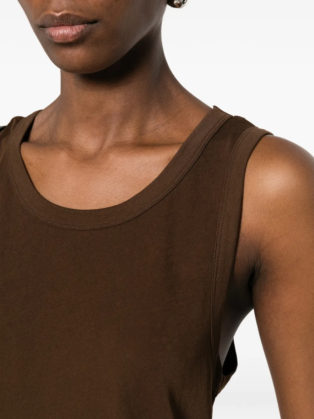 ENTIRE STUDIOS Doorzichtige tanktop Bruin