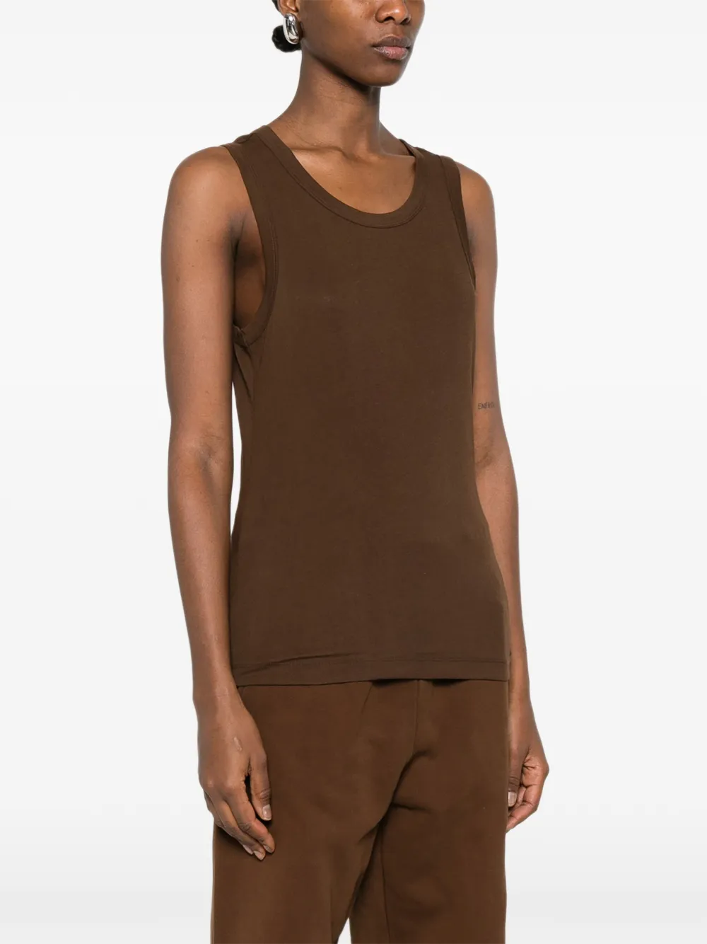  Entire Studios Sheer Tank Top - Brown 