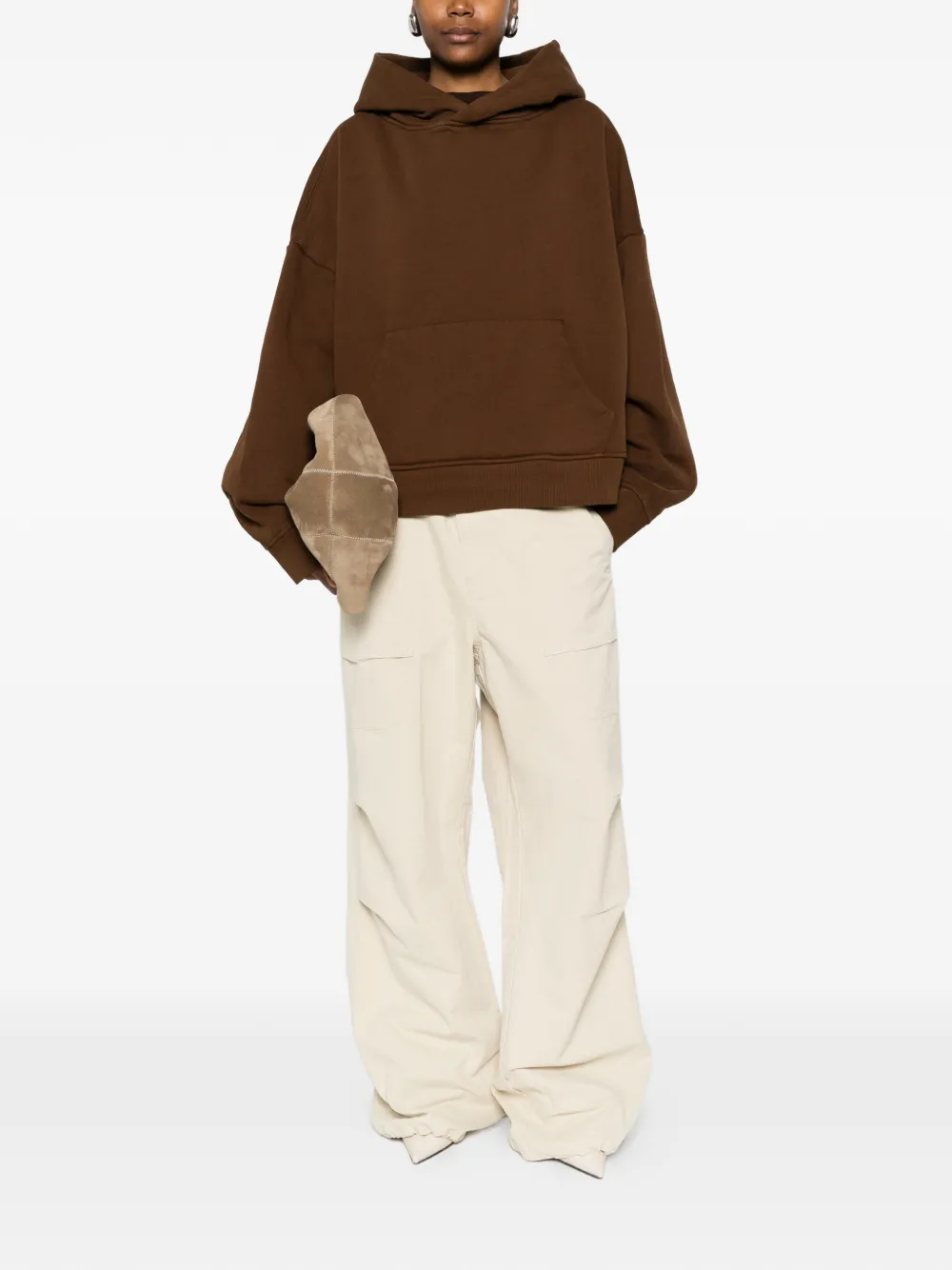  Entire Studios Cotton Hoodie - Brown 