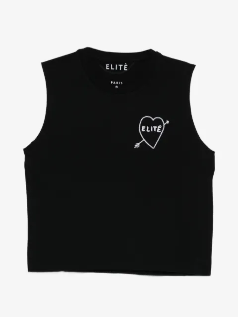 Elite heart-motif sleeveless vest 