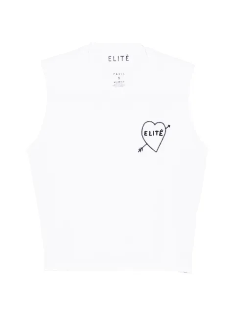 Elite logo-embroidered tank top