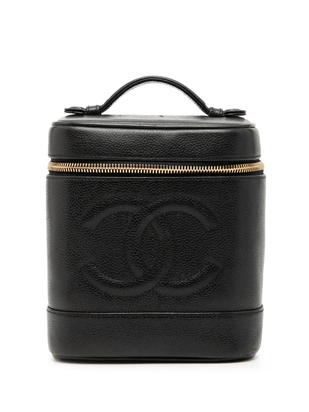 CHANEL Pre-Owned 1996-1997 CC Caviar Case vanity bag - Nero