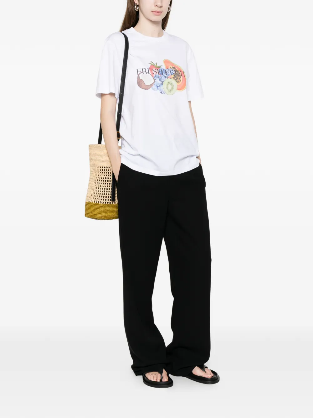 Elite Fruit-print Short-sleeve T-shirt - White 