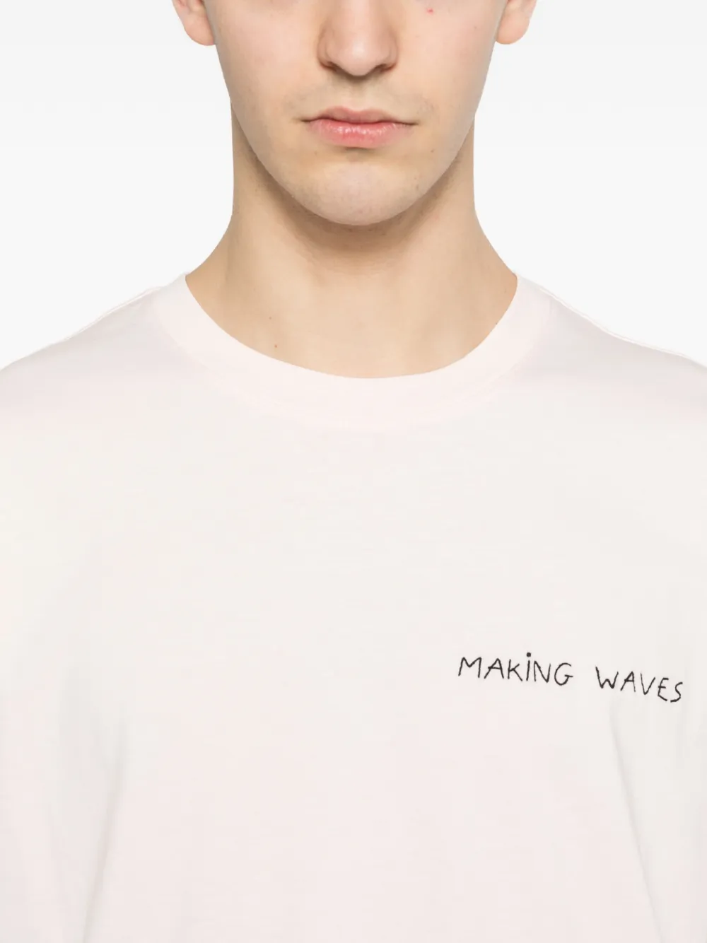 Maison Labiche Popincourt T-shirt met borduurwerk Roze