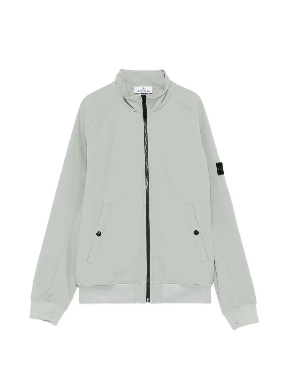 Stone Island Junior zip logo detail jacket - Verde