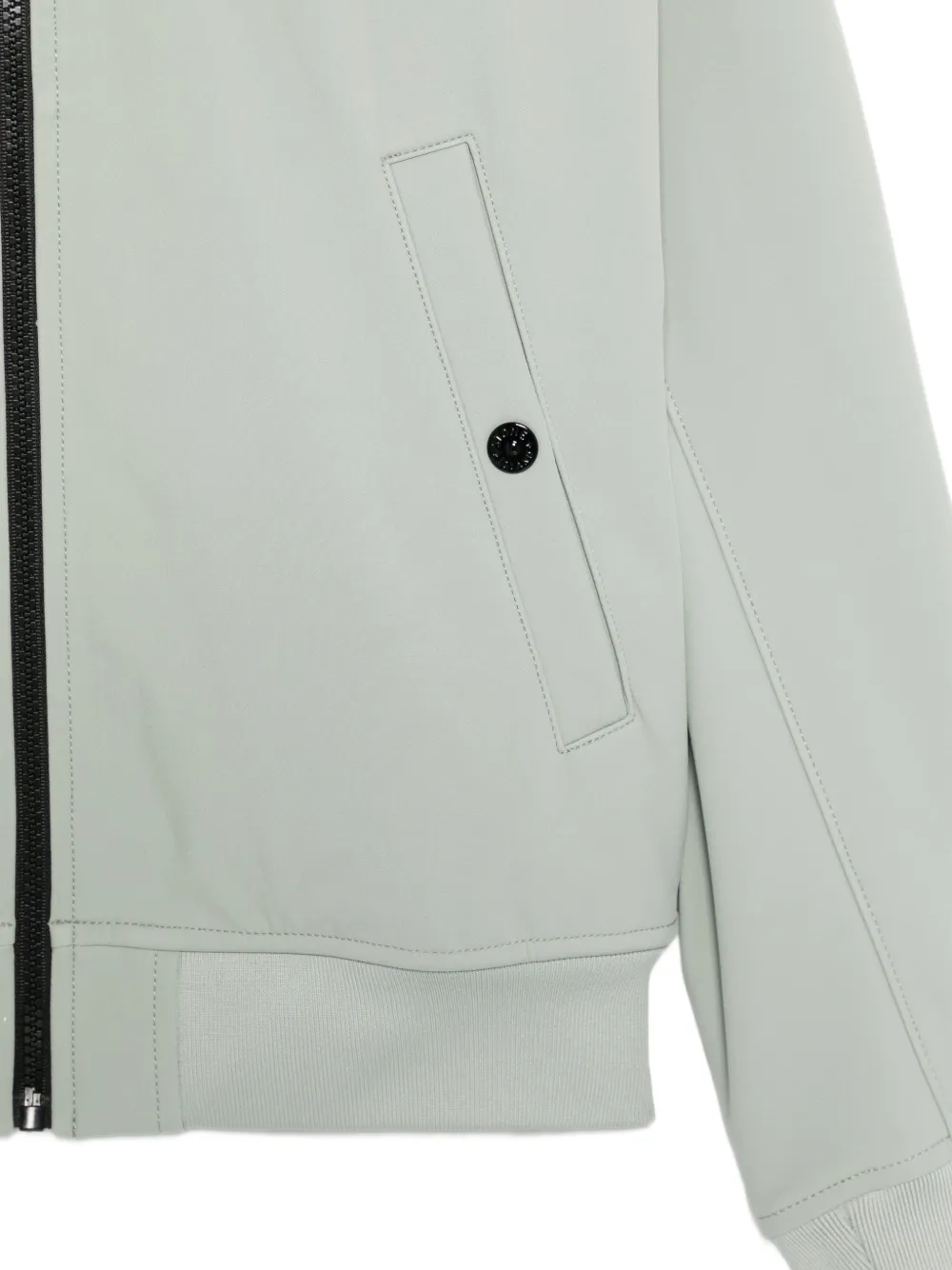  Stone Island Junior Zip Logo Detail Jacket - Green 