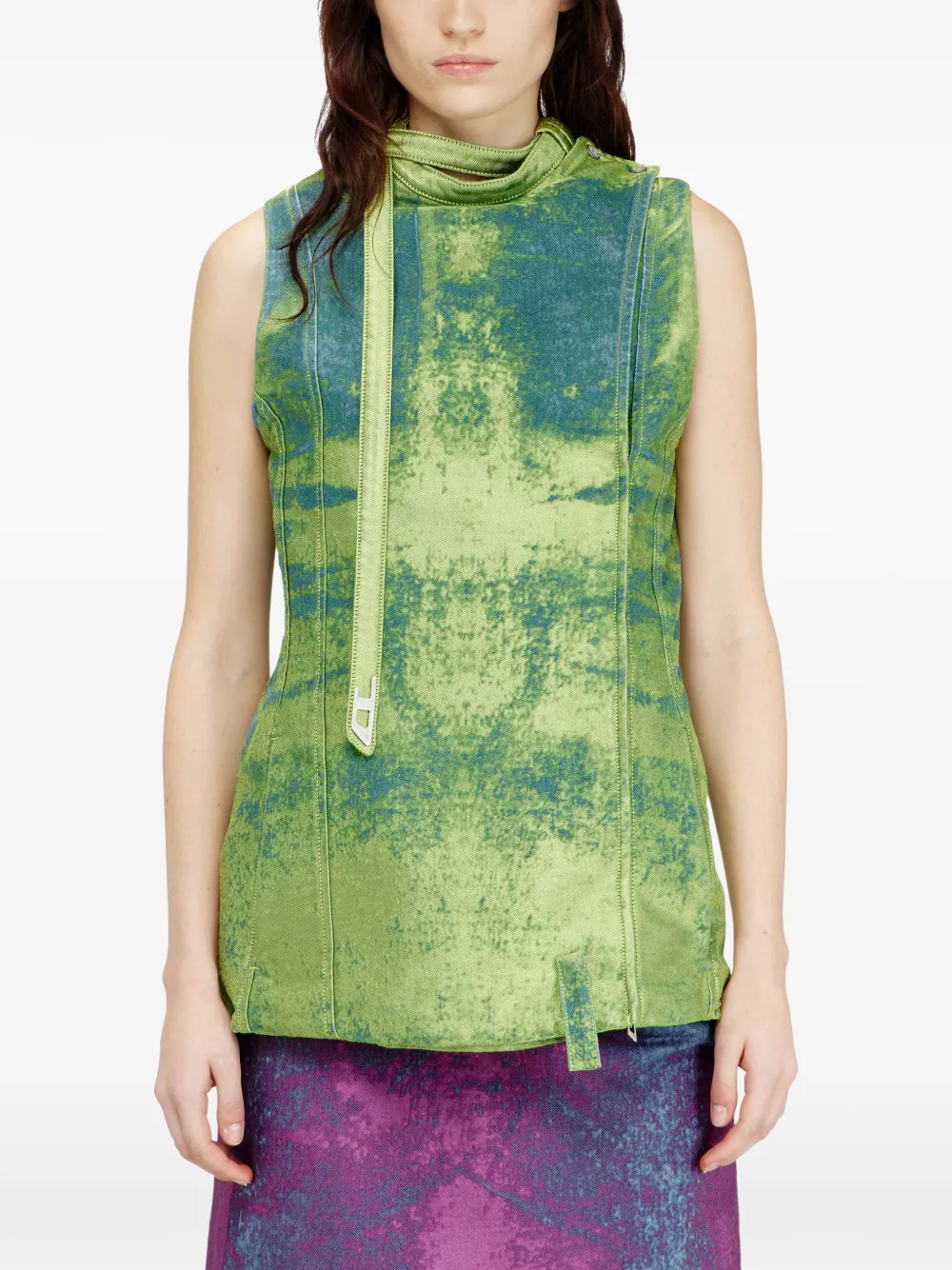  Diesel Biker-straps Vest - Green 