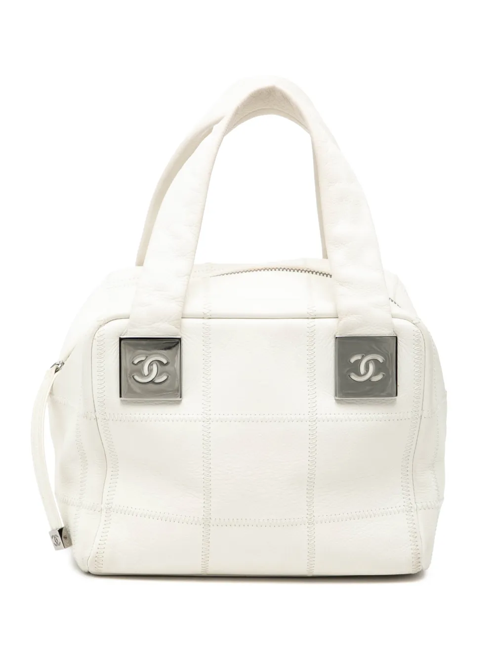 CHANEL Pre-Owned 2003-2004 Mini Caviar Choco Bar handbag - Bianco