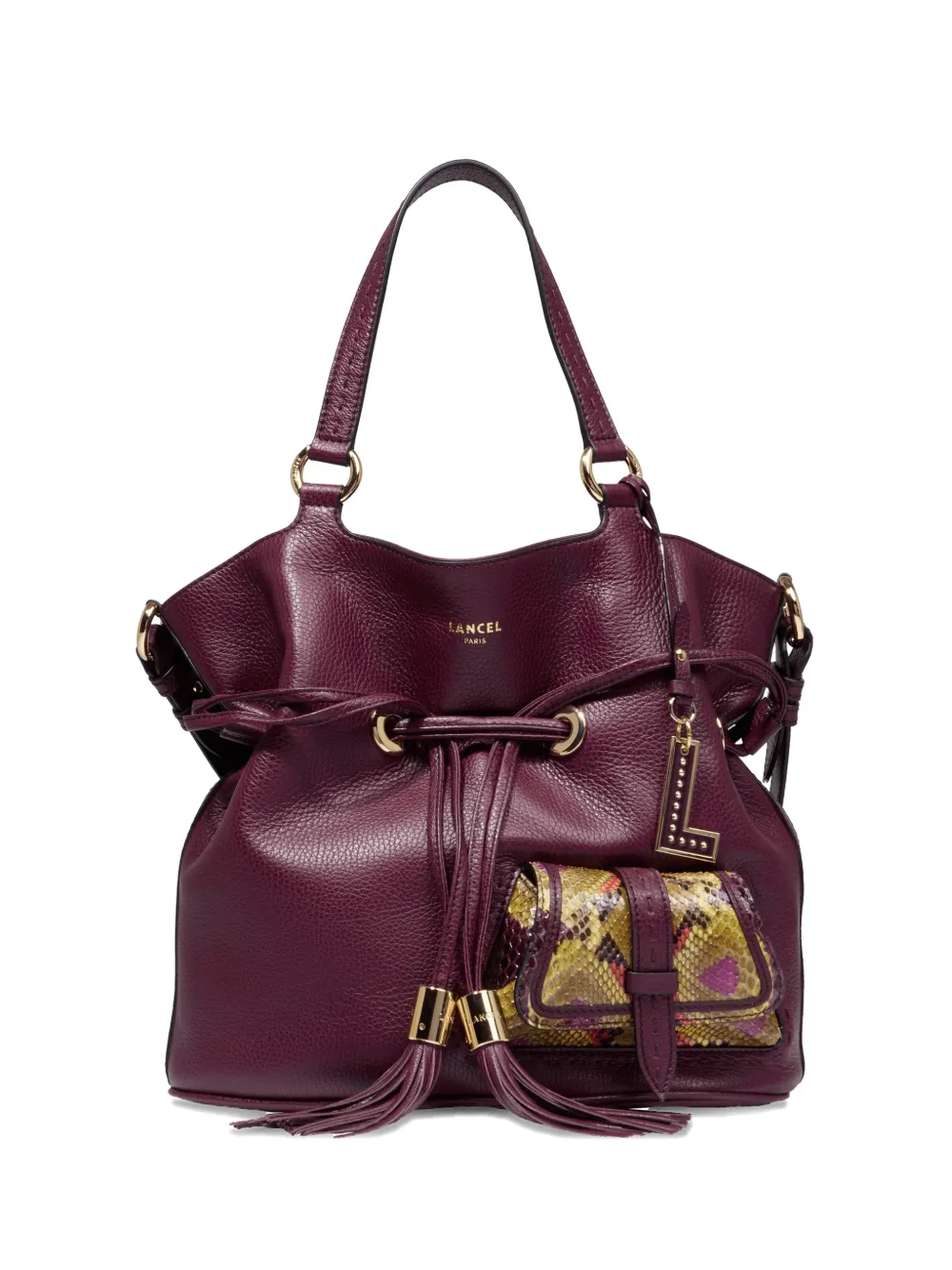 Lancel M Flirt leather bucket bag - Rosso