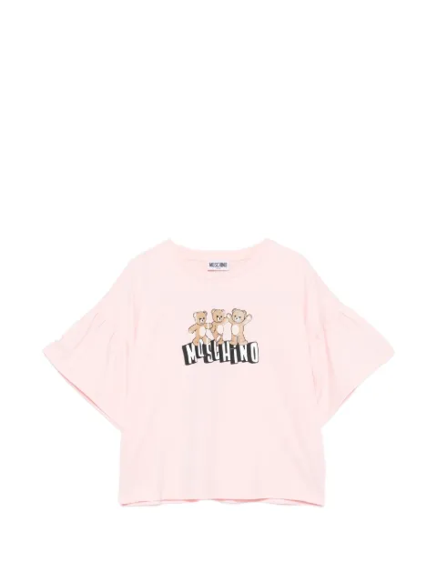 Moschino Kids ruffled bear T-shirt