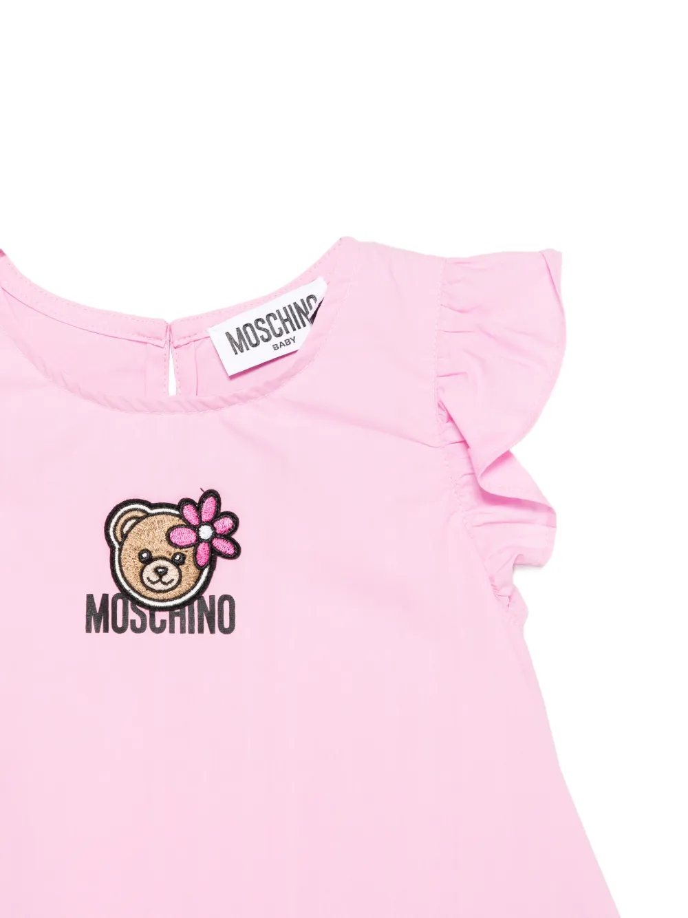Moschino Kids Jurk met ruches Roze